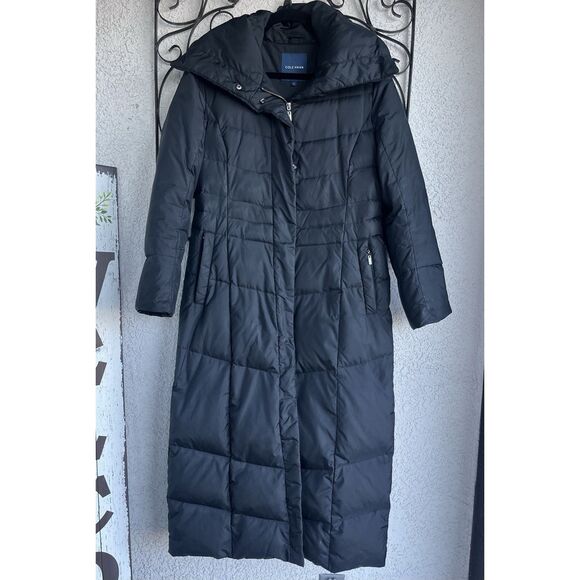 Cole Haan Down Filled Trech Puffer Jacket - Medium - Black - Picture 1 of 9